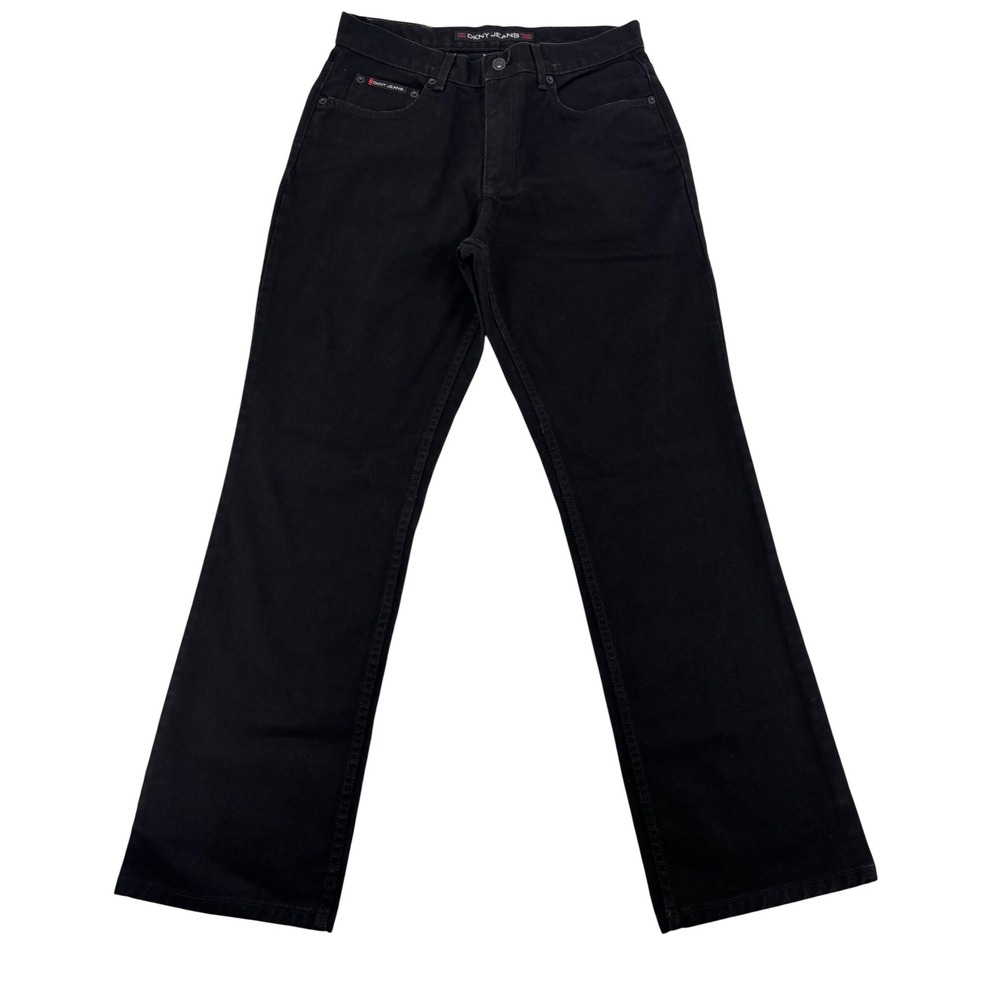 DKNY Jeans denim pants womens Size 12 black Vintage Straight Leg Made‎ in USA